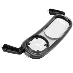 lot 8262 image: Snack Tray Fits for UPPAbaby VistaVista V2Vista V3CruzCruz V2 RumbleSeatRumbleSeat V2, Stroller Tray with Cup Holder & Recessed Bowl, Dishwasher Safe, Quick Attachment, Folds with Stroller, Grey