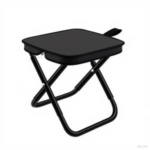 lot 8284 image: DPCC 2 Pack 13 inch Folding Stool Portable Camping Chairs with Carry Bag for Outdoor Mountaineering Fishing Hiking Hunting Foot Stool Mini Travel Chair (Black Large)
