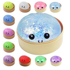 lot 8286 image: Dumplings Squishy Mystery Mini Dumplings Squishy Stress Balls Fidget Sensory Toy Soft Squeeze Decompression Dough (Blue-A)