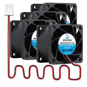 lot 8298 image: WINSINN DC 40mm Fan 24V 4028 Dual Ball Bearing Brushless Cooling 40x28mm 2PIN (Pack of 4Pcs)