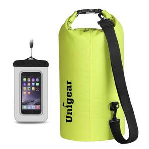 lot 8309 image: Unigear Dry Bag Waterproof, Floating and Lightweight Bags for Kayaking, Boating, Fishing, Swimming and Camping with Waterproof Phone Case (Yellow, 20L)