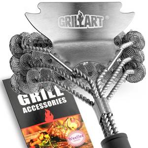 lot 8320 image: Grill Brush and Scraper Bristle Free �� Safe BBQ Brush for Grill �� 18 Stainless Grill Grate Cleaner - Safe Grill Accessories for PorcelainWeber GasCharcoal Grill �� Gifts for Grill Wizard