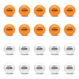 lot 8334 image: LUOXG Ping Pong Balls, Ping Pong Balls 20 Pack, 3 Star Table Tennis Balls, Suitable for Beginners and Professionals (OrangeWhite)