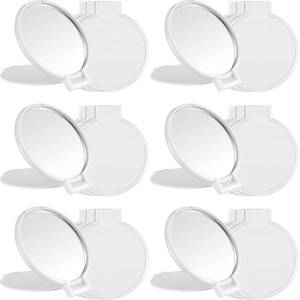 lot 8336 image: Jetec 12 Pieces Compact Mirrors Bulk, Mini Folding Pocket Mirrors for Purse, Small Portable Makeup Stuffs for Travel, Girls, Party Favors, Wedding Birthday Goodie Bags (White)