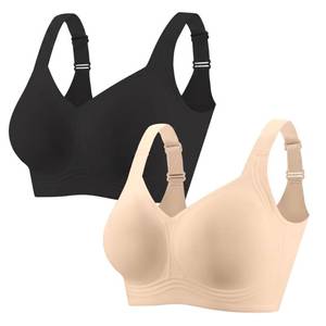 lot 11687 image: PoseFree Women Jelly Bra Wireless Supportive Full Coverage Bra 3XL