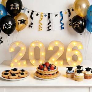 lot 11724 image: 2026 LED Marquee Light Up Numbers, 4 LED Marquee Numbers for New Year Decorations 2026 graduation decorations��Class of 2026 Graduation Decorations Sign for Kindergarten Preschool High School College Wall Table Decor Party Supplies