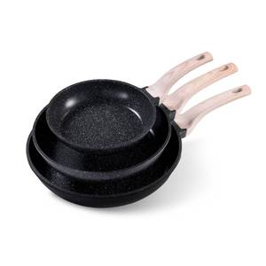 lot 11728 image: CAROTE Non Stick Frying Pan, Black 81012 Granite Skillet Set