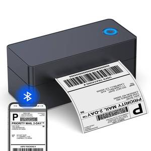 lot 11758 image: AOMCHENG Shipping Label Printer, 4x6 Bluetooth Thermal Label Printer for Shipping Packages Small Business Mailing, Support iOS, Android, Mac, Windows, Used for UPS, USPS, Amazon, Etsy, Navy Blue