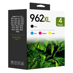 lot 12205 image: 962XL Ink Cartridges Combo Pack (4-Pack, BlackCyanMagentaYellow) Replacement for HP 962XL 962 Ink Cartridge OfficeJet Pro 9010 9010e 9015 9015e 9018 9018e 9020 9022 9025e Printer