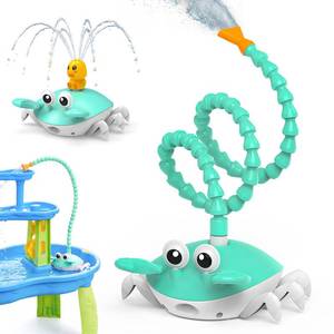 lot 12228 image: Water Table Pump, 5400mAh Rechargeable Crab Water Pump for Water Table with 3 Modes Sprinkler, 8 Hours Non-Stop Fun Summer Outdoor Water Toys Outside Water Play Table Accessories for Kids Toddlers