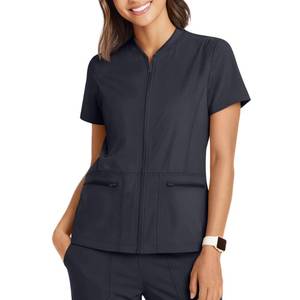 lot 12245 image: Oakgarden Womens Scrub Top Short Sleeve Nurse Shirts, Dark Gray, Medium