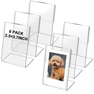 lot 12276 image: HAPY SHOP 6 Pack Wallet Size Picture Frames,2.5x3.7 Acrylic Picture Frame,Mini Photo Frames for 3 in3.5 In Mini Instant Films Photo Cards