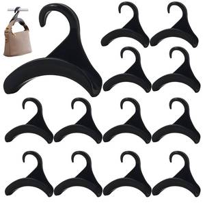 lot 12277 image: 12 Pcs Purse Hanger Hook Acrylic Black Bag Tie Handbag Belt Hanger Closet Organizer Storage Handbags Tote Holder for Storing Handbags Satchels