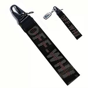 lot 12279 image: GCHSSS Car KeyChain With Fabric Wristband And Keyring Accessories, Durable Jeans Embellishment Design, Hang Your Car Keys And Wallet Easily, Stylish Wrist Lanyard For Men And Women Daily Use (Black)