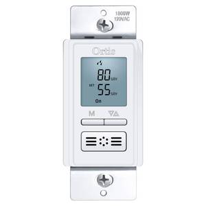 lot 12280 image: New Generation Humidity Sensor Switch, Ortis in-Wall Bathroom Fan Automated Control Switch, Air Moisture Detection, Neutral Wire Required, White, 120V220V