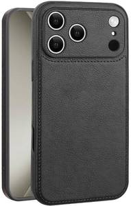 lot 12286 image: SOUTEM for iPhone 17 Pro Case Leather,Vintage Classic PU Leather Luxury Business Camera Frame Protection Cover,Soft Non-Slip Grip Anti-Scratch Shockproof Case for iPhone 17 Pro(Black)