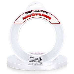 lot 12305 image: Clear Fishing Wire, Acejoz 656FT Fishing Line Clear Invisible Hanging Wire Strong Nylon String Supports 43 Pounds for Balloon Garland Hanging Decorations