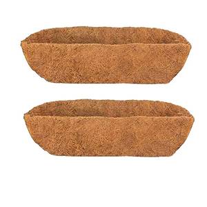lot 12313 image: HHTHH 2pcs Trough Coco Liner 24 inch Wall Planter Replaceable Coco Liner for Window Box, Fence Flower Baskets