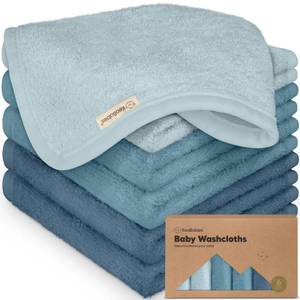 lot 12317 image: 6-Pack Baby Washcloths, Soft Absorbent Washcloths for Face, Body (Depths)