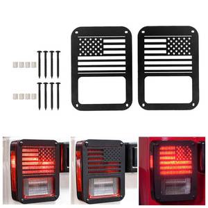 lot 12344 image: Apeixoto Jeep Light Covers US Flag Light Guards Protectors Compatible with 2007-2018 Jeep Wrangler JK Unlimited Jeep Lights Cover Accessories