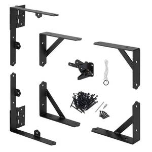 lot 13376 image: HILLMASTER Anti Sag Gate Frame Kit Gate Corner Brace Bracket Heavy Duty Adjustable Gate Hardware with Gate Latch for Wooden Fences,Driveway Gates,Shed Doors,Corral Gates,Wood Windows