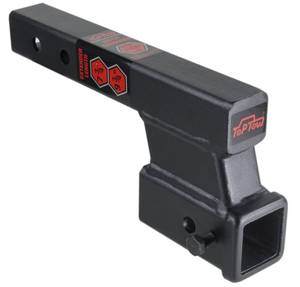 lot 13377 image: TOPTOW Trailer Receiver Hitch Extender Adapter 4 DropRiser, 8 and 10 Extension Length, 2 Shank, 7500lbs Towing Capacity, Matte Black��