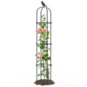 lot 13388 image: Trellume Garden Obelisk Trellis for Climbing Plants Outdoor - 69(H), Rustproof Trellis with Adjustable Rings, Metal Plant Support for Potted Vines, Garden Trellis Use for Outdoor or Indoor(1 Pack)