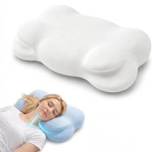lot 13397 image: KLXXUJK Cloud Align Memory Foam Pillow, 26.38x14.57x3.94 in Size, Stable Support for Cervical Neck & Shoulder, Cooling Breathable Pillowcase, Neck Pain Relief for Side Sleepers(Mcloud-Align)