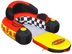 lot 13405 image: Sportsstuff Siesta Lounge, Floatable Lounge, Heavy-Gauge PVC Bladder, Heavy-Duty Nylon Cover