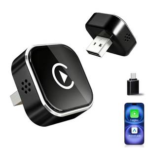 lot 14161 image: Mini Wireless CarPlay Adapter for iPhone, 2-in-1 for Apple CarPlay & Android Auto Adapter, Convert Wired to Wireless, Plug & Play, Auto Connect, USB to Type-C, No Delay, for iOS 10 & Android 11