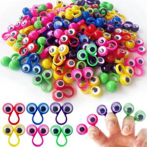 lot 14162 image: 100PCS Eye Finger Puppets,Wiggly Eyeball Finger Puppet Eye On Rings,Eyes Monster Finger Googly Eye Rings for Kids Party Favors,Classroom Rewards,Christmas,Birthday Gift,6 Colors