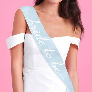 lot 14170 image: xo, Fetti Blue Bride to Be Sash  Bachelorette Something Blue, Bridal Shower Accessory, Bach Party Decorations, Bridesmaid Gift, Engagement Party Supplies