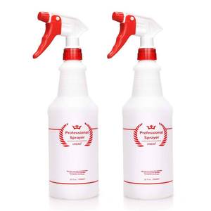 lot 14186 image: Plastic Spray Bottles 2 Pack, 32 Oz, Heavy Duty Sprayer, All-Purpose, Red
