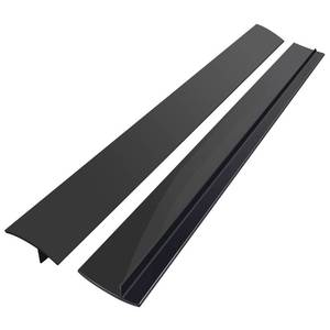 lot 14192 image: Silicone Stove Counter Gap Cover, 2 Pack 25 in Kitchen Gap Filler, Black