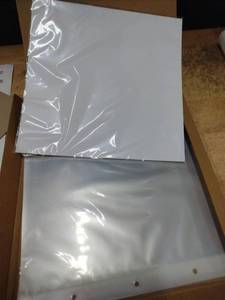lot 14196 image: 10x10 Scrapbook Album Refill Page Set with 10 Plastic Sleeves and 10 Blank Pages