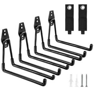 lot 14198 image: Eptcp Garage Hooks Heavy Duty, 4 Pack Large 7.5 Inch Ladder Hooks Black