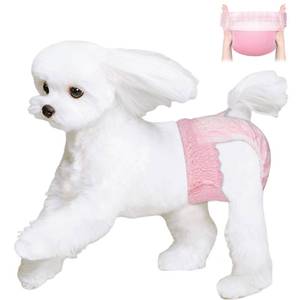 lot 14206 image: Ambreview Disposable Dog Diapers Female, Just Pull It Up, M 10 PCS