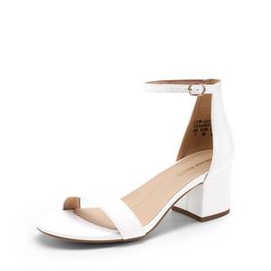 lot 19768 image: DREAM PAIRS Womens Low-Chunk Low Heel Pump Sandal,Size 10,WhitePu,LOW-CHUNK