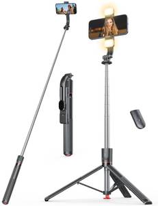 lot 19770 image: Selfie Stick Tripod with Light, 67 Tripod with Wireless Remote, Portable Phone Tripod Compatible with iPhone 1615 Pro Max1514 Pro1413, Samsung S22 S23 UltraAndroid Smartphone