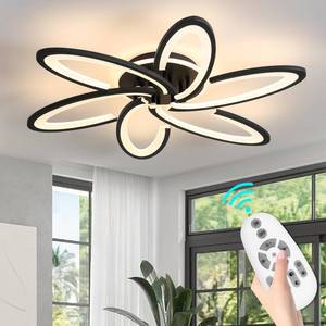 lot 19771 image: SEABLE Modern LED Ceiling Light, 61 Rings 93W Dimmable Ceiling Light Fixtures 29.5 3000K-6500K Flush Mount Black Flower Ceiling Lamp with Remote for Living Room,Bedroom,Kitchen