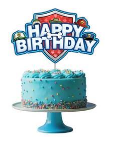 lot 20198 image: Puppy Patrol Birthday Cake Topper for Party (Boys and Girls)