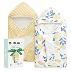 lot 20202 image: Momcozy Baby Towels, Soft Absorbent Bath Towel for Newborn&Toddler,Lemon