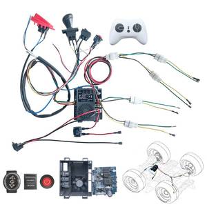 lot 20208 image: BUMPKAI 24 Volt DIY Wires Harness Conversion Kit for Kids Ride On Toys Car,2.4G Set of Wire Harness Switch Control Box for Power Wheels Upgrade Replacement Parts,12V&18V&20V