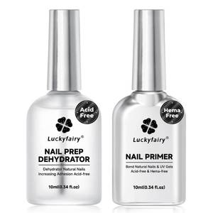 lot 20211 image: Luckyfairy Nail Dehydrator and Primer, Acid-Free & HEMA-Free Nail Prep Kit for Gel Nails & Press ons, No Lift Primer, Strong Adhesion Bond, No Lamp Needed