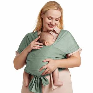 lot 20243 image: Momcozy Adjustable Buckle Baby Wrap Carrier, Air-Mesh Cooling for 8-35 lbs