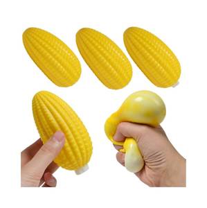 lot 20245 image: Dhjrefhhd 1Pcs Soft Fake Corn Stress Relief Prop Fingertips Sensory Adult Tool Stress Relief Hand Muscle Exercise Prop Tool Halloween Christmas Party April Fools Day Brithday Deco
