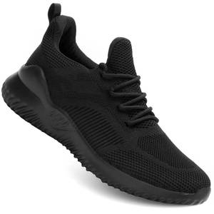 lot 20250 image: Kapsen Mens Non Slip Running Shoes Ultra Light Breathable Casual Walking Shoes Fashion Sneakers Mesh Workout Sports Shoes Full Black Size 10.5