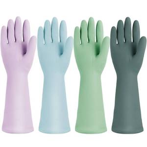 lot 20267 image: Jsocoah Cleaning Gloves for Dishwashing, 3 Pair Reusable Kitchen Gloves