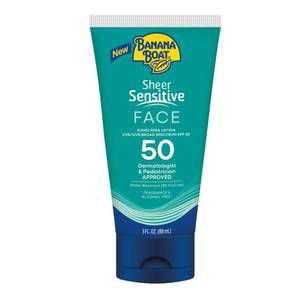 lot 20269 image: Banana Boat Sheer Sensitive Face Sunscreen Lotion SPF 50, 3 Fl Oz