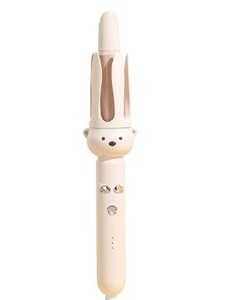 lot 14189 image: Automatic Rotating Curling Iron - 1.1 Inch (28mm) Curling Wand for Beach Waves, Anti-Tangle, Anti-Scald, Ceramic Coating, Dual Voltage, Hair Curler for Women, All Hair Types